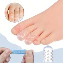 Fundas de silicona cómodas para los dedos de los pies - Previenen el roce, las uñas encarnadas y talla grande - Protectores de cuidado de los pies transpirables y fáciles de usar