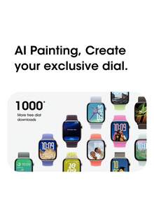 Microwear 2025 New Unisex Smart Watch, Compatible With Android And IOS, 2.06" HD Touchscreen, Fitness Tracking, Call/Message, 24/7 Heart Rate & Sleep Monitoring, Waterproof Resin Case, Black - Black - View 6