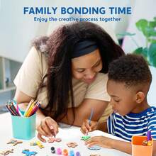 ¡RecomendadoJOYIN - Kit de pintura de arte y manualidades con 12 imanes de madera para niños, decora tu propio regalo de pintura de Pascua, fiestas de cumpleaños y manualidades familiares, recuerdos, Juguete de Navidad¡Top de Temporada - 1 - Ver 9