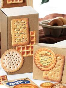 30 Stücke Keks-Motiv Haftnotizen, süße Dessert & Keks Themen Notizblock