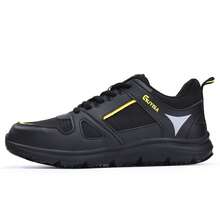 Steel Toe Safety Shoes, Classic Sports Fashion Low-Top, Soft Sole, Solid MD Outsole For Professional Anti-Slip Comfort, Outdoor Worksite Protective Footwear - Black - View 2