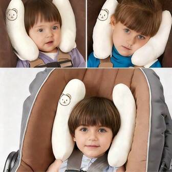 1 件汽车安全座椅头枕，可调节儿童安全座椅头枕，固定儿童头枕 - 头部和颈部支撑！