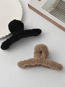 1pc Super Fairy Plush Hair Clip Girl Multi-Purpose Fluffy Hat With A Cute Hairstyle Accessory For A Look Fashion Claw Clips Fashion Hair Clutch Winter Hair Accessories