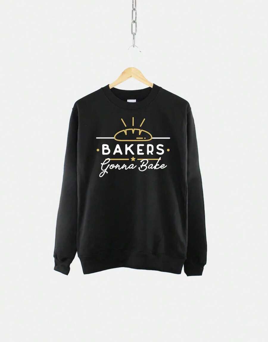 BakersGonnaBakeSweatshirtHandIllustratedBakingSweaterGreatgift - Black - View 1