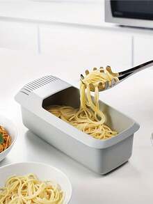 4-Serving Microwave Pasta Cooker With Strainer, Quick And Easy Pasta Cooking, No Boiling, No Mess - Multicolor - View 7