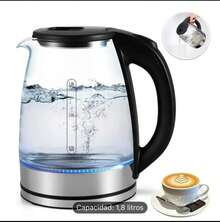 Stainless Steel 1.8L Clear Teapot With Transparent Light - Black - View 4
