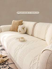 1 pieza Cojín de sofá de estilo bohemio de terciopelo suave, protector de sofá amigable con las mascotas, funda de sofá antideslizante, adecuado para sala de estar, dormitorio, silla de oficina, ventana de bahía, se ajusta a sofás de 1/2/3/4 plazas y sofás seccionales, cómodo y elegante, mejora la comodidad del hogar