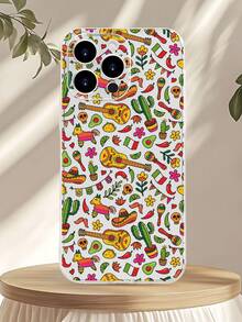 1PC Funda de teléfono con diseño de motivos mexicanos, estilo minimalista, protector contra caídas, carcasa transparente de alta transparencia, compatible con iPhone16/15/14/13/12/11/Pro/ProMax, compatible con Galaxy A34/A35/A54/A55,Galaxy S20/S21/S22/S23/S24 Ultra/Plus, compatible con Moto/Galaxy/Redmi/Honor/OPPO, agarre cómodo, regalo festivo para amigos, novia, novio, familia - transparente - Ver 1