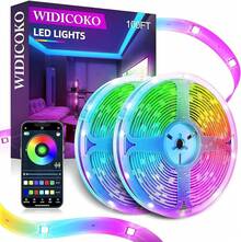 widicoko Tira LED Neon RGB Bluetooth 15M 1080LED, RGB Luces Led para Cuarto Flexibles 24V, Impermeable IP67, Control Inteligente APP, Sincronización de Música, Adecuado TV, Salón, Dormitorio - 30-A - Ver 13