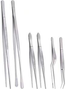 Pinzas de cocina profesionales largas con puntas redondas y curvas para agarrar y manipular alimentos - plata - Ver 12