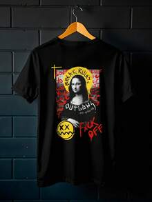 Shirt T-Shirt StreetMonalisa Oversized Streetwear Unisex Ref3910 - 黑色 - 查看 5