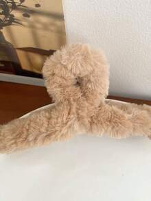 1pc Super Fairy Plush Hair Clip Girl Multi-Purpose Fluffy Hat With A Cute Hairstyle Accessory For A Look Fashion Claw Clips Fashion Hair Clutch Winter Hair Accessories