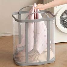 1 pieza Cesta de lavandería plegable multifuncional con asa - Bolsa de almacenamiento portátil, organizador de ropa ahorra espacio para el hogar, viajes y cuartos de lavado, diseño rectangular | Gran capacidad, disponible en varios colores y estilos - Multicolor - Ver 12