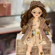 12-Inch Elegant Princess BJD Doll With Lace Floral Ruffle Dress And Accessories - Clothes Can Be Removed And Replaced, A Variety Of Clothing Combinations, The Perfect Choice For Party Decorations, Birthday Gifts And Christmas - No Power Supply - 彩色 - 查看 8