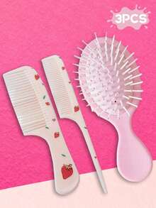 3pcs Unicorn Comb Set, Cartoon Design Air Cushion Brush And Fine Tooth Tail Comb, ABS Handle, Durable Plastic Bristles, Suitable For Children's Daily Hair Care/Styling/Dyeing/Perming, Perfect Gift For Kids - Multicolor - View 8
