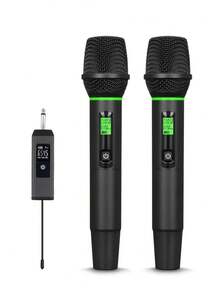 High-Quality Wireless Microphone, Portable Handheld Microphone, Wireless Microphone, Professional Handheld Unidirectional Moving Coil Mute Function, 800mAh Battery, 6.35mm Plug, Blue, Suitable For Karaoke, Gaming, Live Streaming And Video Conferencing, Fashionable Design | Sturdy Structure, Singing Microphone, 2-In-1 Wireless Microphone, Professional Handheld Microphone, Suitable For Karaoke, Parties, Churches, Performance Recording - 彩色 - 查看 1