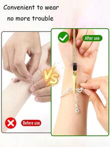 1 buc instrument auxiliar pentru brățări multicolore, instrument auxiliar pentru purtarea brățării, instrumente auxiliare accesorii, cleme de aligator pentru fixarea brățării de mână pentru articulații pentru femei instrumente de bijuterii echipamente de fixare și agățare pentru bijuterii brățară colier