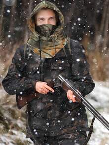Máscara facial para caza en clima frío, cubierta facial a prueba de viento con camuflaje para caza de invierno y otros deportes al aire libre - Multicolor - Ver 6