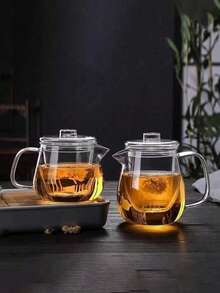 1 Piece High Borosilicate High Temperature Resistant Glass Teapot, Household Filter Tea Set, Thickened Tea Brewing Set, Penguin Teapot, Tea Making Supplies