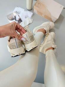 Women's White Casual Cloud Chuncky Sneakers Summer Fashion Blogger Platform EVA Sole - 米色 - 查看 2