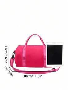 Customizable Personalized Name Solid Color Duffel Bag, Outdoor Travel Duffel Bag, Large Capacity Gym Bag, Suitable As A Shoulder Bag And Duffel Bag, Daily Use, Gift For Family And Friends, Suitable For Daily Use - A - View 3