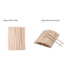 200pcs Wooden Waxing Sticks Kit For Hard Wax Hair Removal Eyebrow Large Small Wax Applicator For Lip Brow Face And Body Waxing ,Hair Products And Accessories For Barber Salon Beauty Travel Essentials