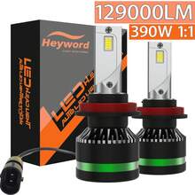 Heyword 2pcs Auto LED Headlights Super Bright Spotting Car Bulbs LED H7 H4 H1 H1 - White - View 1