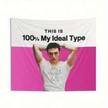 "My Ideal Type" Kpop Banner - Stray Concert Merch  SKZ Kpop Fan Decor   Durable Peach Light Beige Fabric Horizontal Banner With Vibrant Pink Background & Bold Text  No Electricity Needed - Nhiều màu - Xem 4
