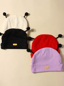 1pc Cute Baby Hat, Unisex, Suitable For Autumn/Winter Daily Use