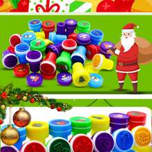 10/20 件圣诞印章套装 - 自墨、各种节日工艺品设计、派对礼品、圣诞礼物雪人、圣诞老人、姜饼人、各种图案卡通涂鸦印章多种风格涂鸦工具学生奖章艺术绘画涂鸦配件生日派对礼物圣诞印章鼓励和表彰印章 - 彩色 - 查看 5