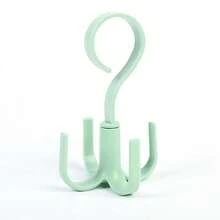 4-Claw Rotating Functional Hooks, Multi-Purpose Wardrobe & Bag Hanging Hooks, Plastic Tie Hooks, No Nails Required