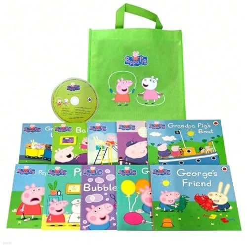 Peppa Pig 10 Books Collection Set (GREEN BAG) - Sets - View 1