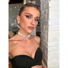 JeVenis Royal Pearl Beaded Necklace Choker Vintage Pearl Necklaces For Women Girls Bead Choker Necklace Prom Wedding Bridal Shower Accessories