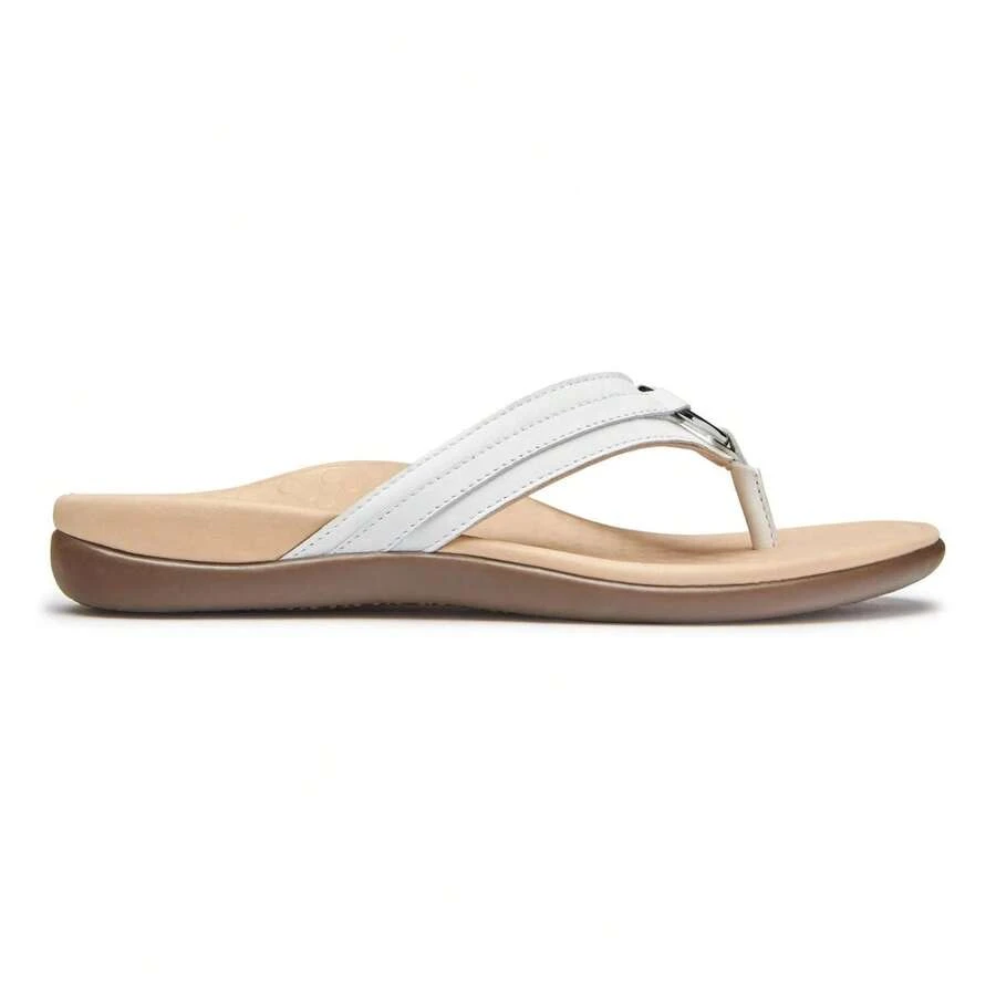 Vionic  Aloe Sandals Women's US 12 White Leather Toe Post Thong ZOGG1093 - trắng - Xem 1
