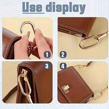5pcs Large Keychains, Silver Connecting Metal Rings, Wallet Strap Extender, Suitable For Outdoor Use, Backpack Shoulder Strap Connection, Pet Tags - 銀色 - 查看 6