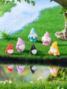 10/20 قطعة من تماثيل الزينة الصغيرة من الراتنج بشكل قزم صغير، تماثيل قزم مصغرة لديكور المنزل في عيد الميلاد، ديكور حديقة الفراشات الصغيرة DIY، إكسسوارات منظر طبيعي مصغر، حشوات هدايا عيد الميلاد، ديكورات وهدايا عيد ميلاد مثالية