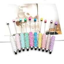 DIY Beaded Touch Screen Stylus Pen, 2-In-1 Writing & Touch Pen For Tablets, IPads, Smartphones, Random Color