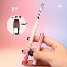 New 1pc Metal Rod Gradient Nail Art Brush Set Colouring Brush Large Square Round Light Therapy Brush Halo Brush