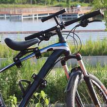 Front Bicycle Saddle Set, Mountain Bike With Auxiliary Seat, With Handlebars And Pedals, Suitable For Mountain Bikes - Black - View 6