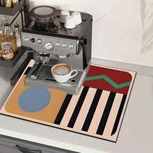 1pc Minimalist Graphic Kitchen Counter Mat - Diatomite Drying Pad, Suitable For Utensils, Coffee Makers, Microwaves, Fits Modern Kitchen Decor, Kitchen Mats Non Slip Hygiene Products, Kitchen Items For Your Cozy Fall& Winter Styles And Christmas Decorations