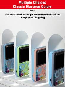 1pc Handheld Game Console Mini Nostalgic Old-Fashioned Rechargeable Cube With 500 Built-In Classic Games Adult Teenager Dormitory Leisure Decompression Toys 3-Inch Color Screen Support Connection To TV Double-Player Retro Colorful Color Matching Birthday Holiday Gift For Men Husband And Boyfriend