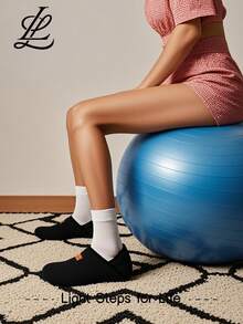Leisfit 女士纯色室内保暖拖鞋，舒适衬里，防滑鞋底，适合秋冬季室内/室外拖鞋和雪地靴 - 黑色 - 查看 8