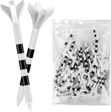 Tees de Golf de Plástico Blanco de Alta Calidad a Granel 50 Piezas, Tees de Golf Profesionales, 2 3/4 Pulgadas (70 Milímetros), Accesorios de Herramientas Deportivas de Alto Rendimiento