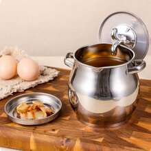 1,5L/2L/3,5L Edelstahl Ölfiltertopf, Haushalts-Kochölsieb, Küchen-Öltopf, Schmalzsieb, Ölflaschen-Aufbewahrungsbehälter