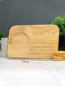 1pc Customized Wooden Coaster, Pine Wood Coaster With Personalized Logo Name, Ideal Gift For Wedding, Engagement, Family Gathering, Friends And Families, Can Customize Your Name, Round Placemat, Beverage Coaster, Coffee Coaster,Chic Design