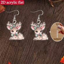 1 par de pendientes de árbol de Navidad elegantes y versátiles, árbol de Navidad francés envuelto con gotas de agua y pendientes con borlas