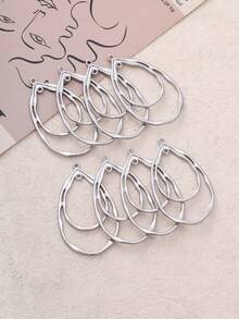 8 hạt charm hợp kim hình giọt nước dùng để làm hoa tai, vòng cổ, vòng tay DIY - Xem 3