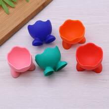 1pc Silicone Egg Cups Multi-Color Soft Silicone Egg Holders For Kitchen Use | Durable, Flexible & Non-Slip Design | Ideal For Boiled Eggs And Decorative Display - Multicolor - View 6