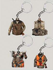 2D Acrylic Hunting Themed Keychain, Perfect Gift For Hunting Enthusiasts, Suitable For Personalized Dog Keychains On Thanksgiving, Christmas And Halloween - Lightweight Backpack Hanging Accessory, Ideal For Party And Birthday Gifts Car Accessories Bag Charm Backpack For School Cute Goth Y2k Bag Accessories Lanyards With Id Holder Car Accessories Bag Charms - Multicolor - View 12