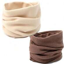 Thermal Lined Neck Warmer, Solid Color, Windproof, Thermal, Unisex, Autumn/Winter